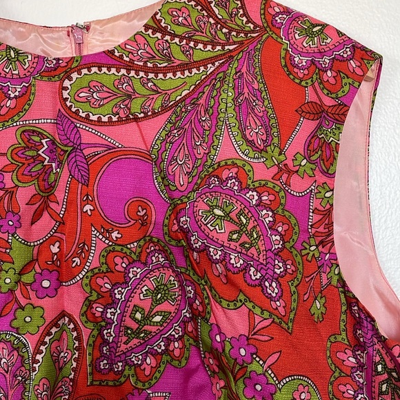 Vintage 1960s paisley Martin Berens of California party dress - Picture 2 of 11